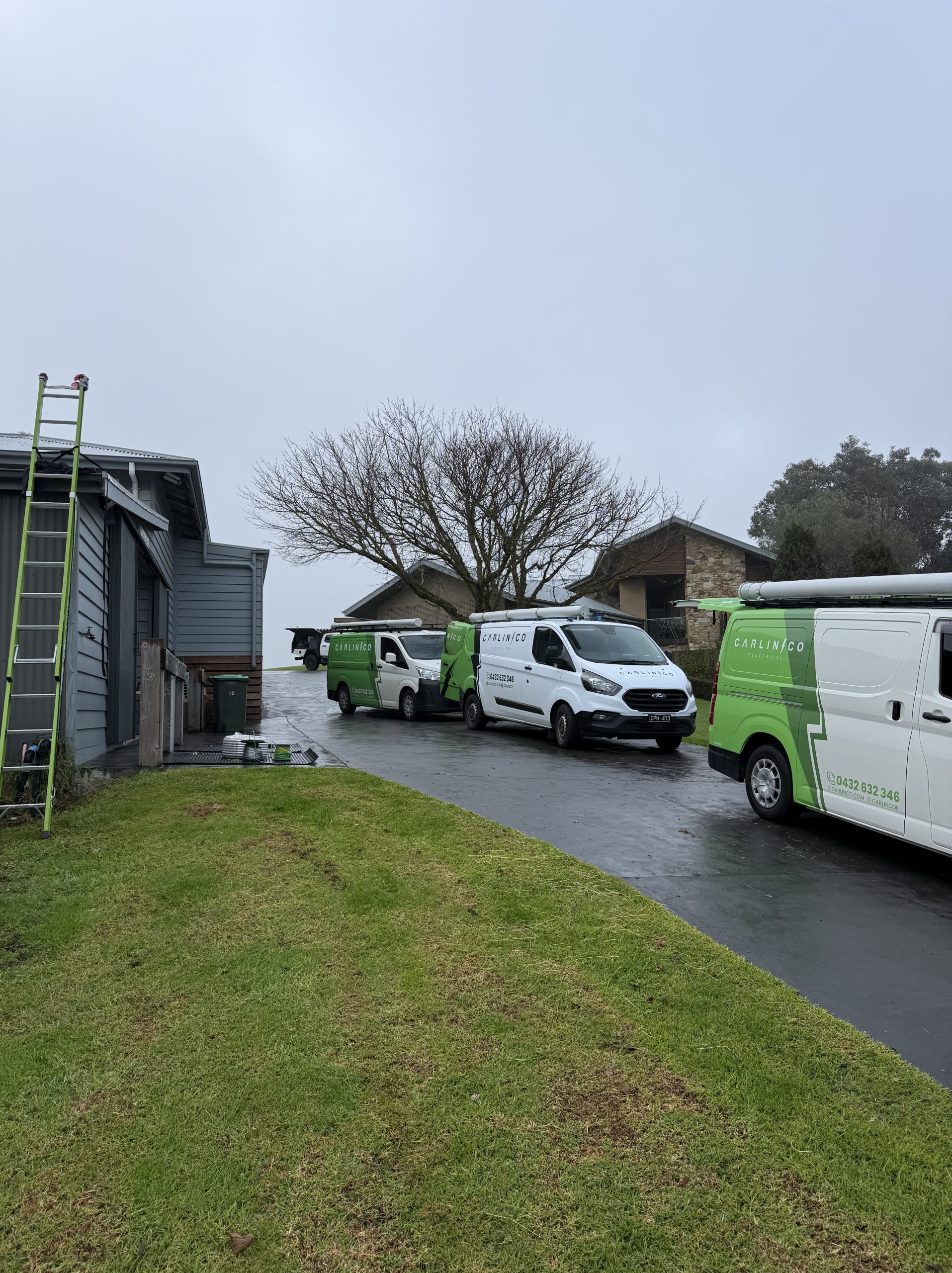 Carlin Co Electrical branded fleet service vehicles