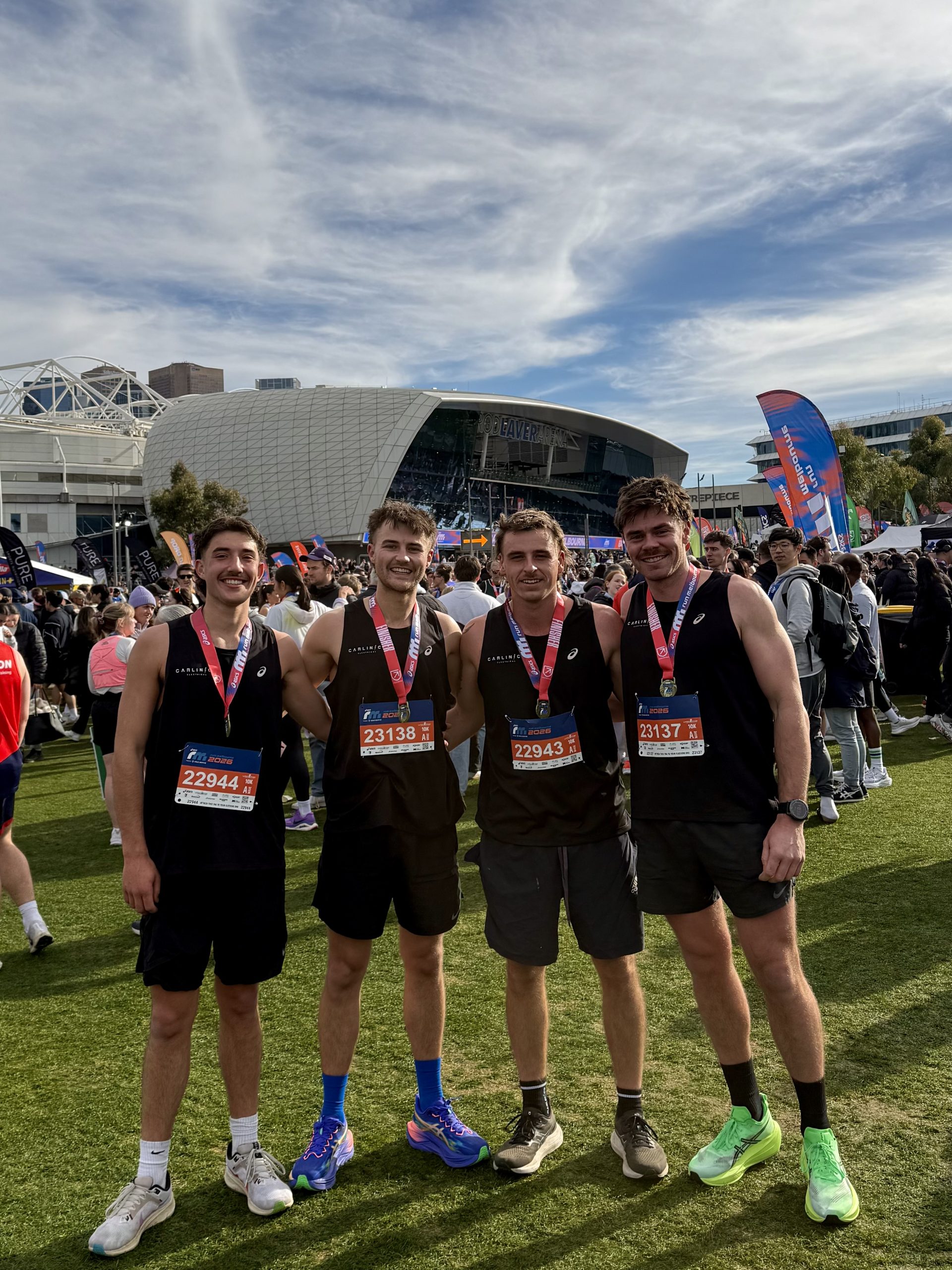 Carlin Co Electrical team at the Melbourne Marathon