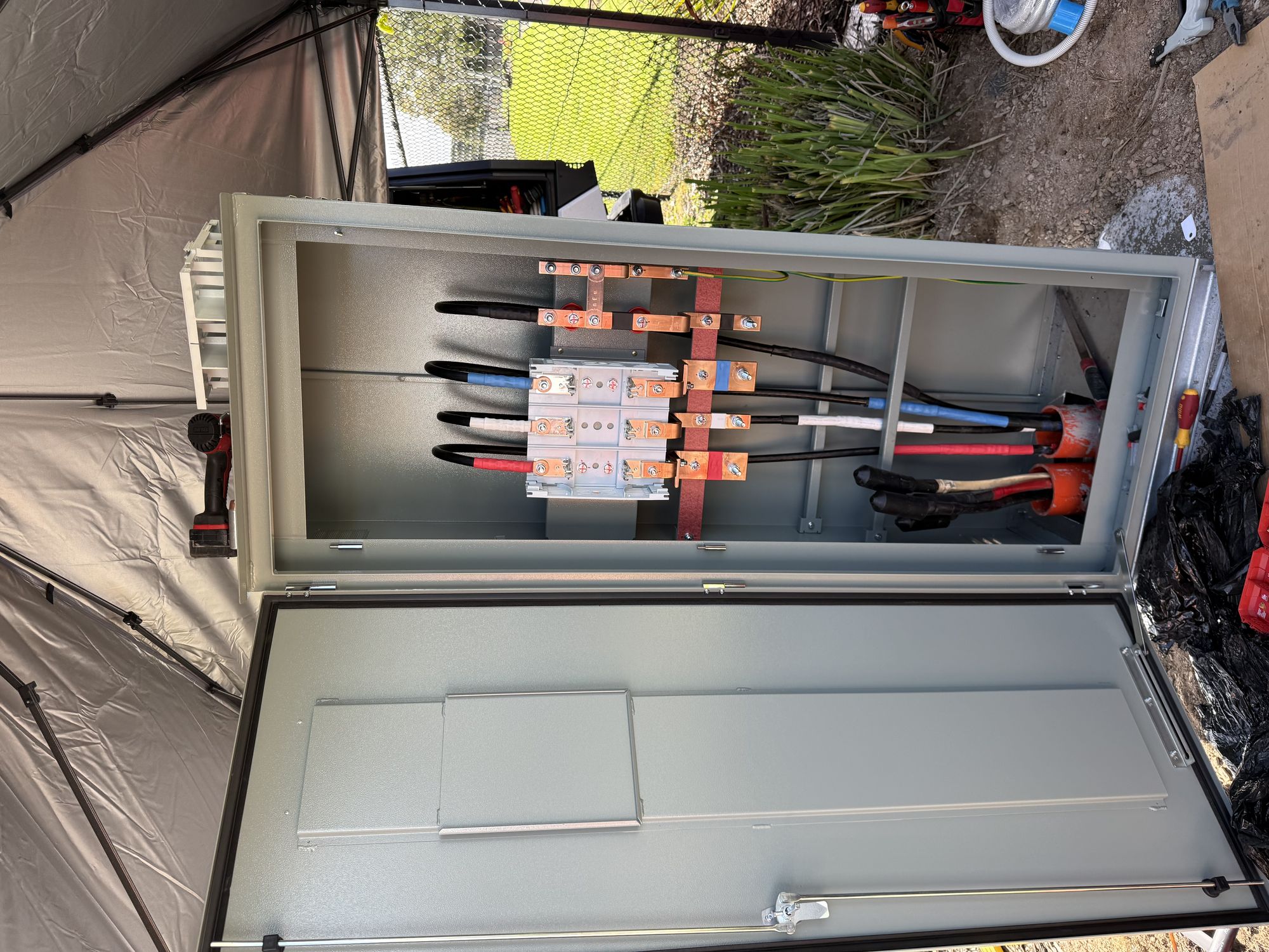 Electrical switchboard defect found during safety inspection